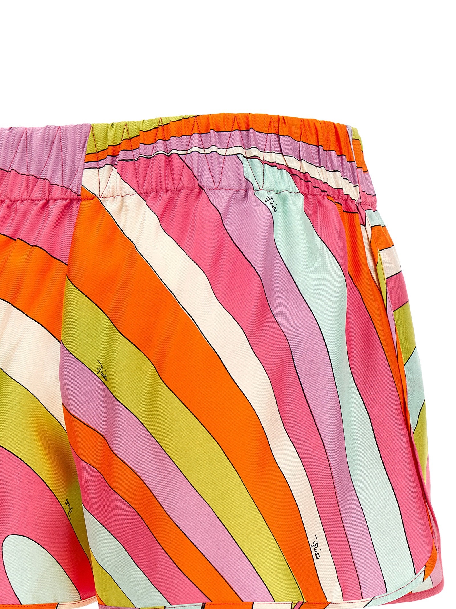 Emilio Pucci Multicolor Silk Bermuda Shorts