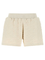 Off-White Beige Cotton Bermuda Shorts