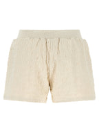 Off-White Beige Cotton Bermuda Shorts