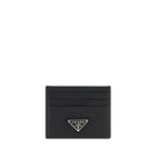 Prada Black Calf Leather Bos Taurus Wallet