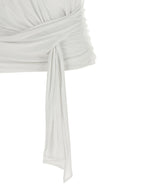 7 For All Mankind White Lyocell T-Shirt