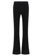 7 For All Mankind Black Cotton Bootcut Jeans