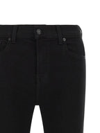 7 For All Mankind Black Cotton Bootcut Jeans