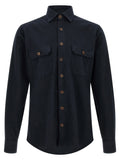 BORRIELLO Blue Cotton Blouse