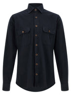 BORRIELLO Blue Cotton Blouse