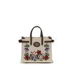 Valentino Garavani Beige Linen Shoulder Bag