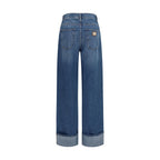 Dolce & Gabbana Blue Cotton Straight-Leg Jeans