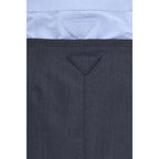 Prada Gray Cotton Midi Skirt