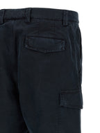 Brunello Cucinelli Blue Cotton Cargo Pants