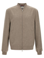 Brunello Cucinelli Gray Cashmere Bomber