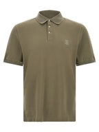 Brunello Cucinelli Bicolor Cotton Polo Shirt