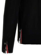 Thom Browne Black Virgin Wool Cardigan
