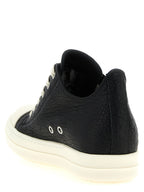 Rick Owens Bicolor Lamb Leather Low Top Sneakers