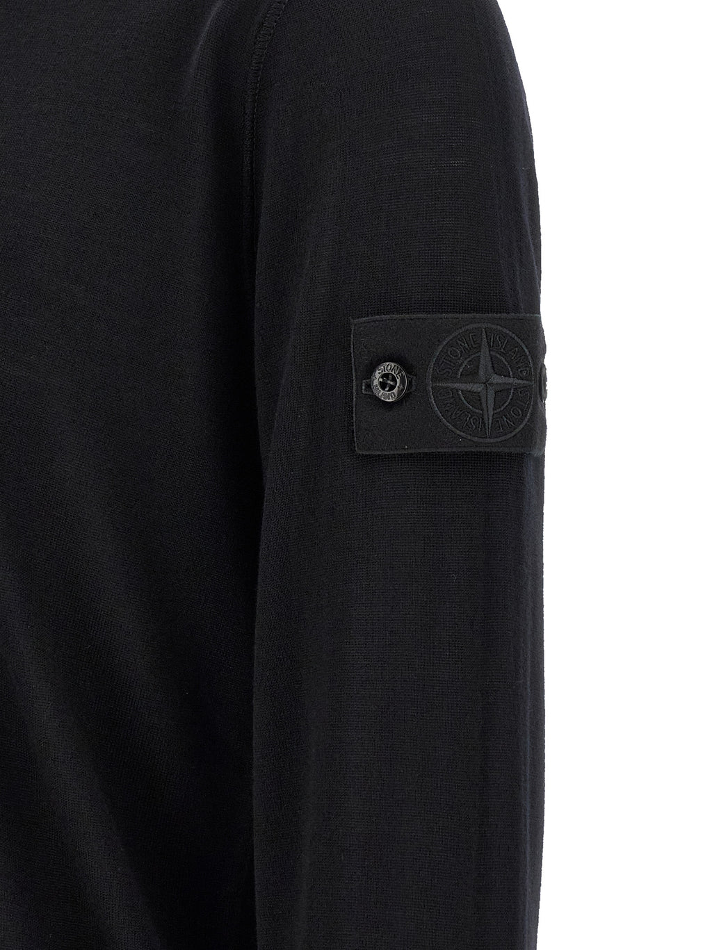 Stone Island Black Virgin Wool Cardigan