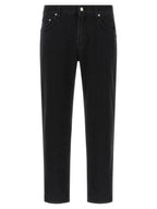 Department 5 Black Cotton Cropped Jeans