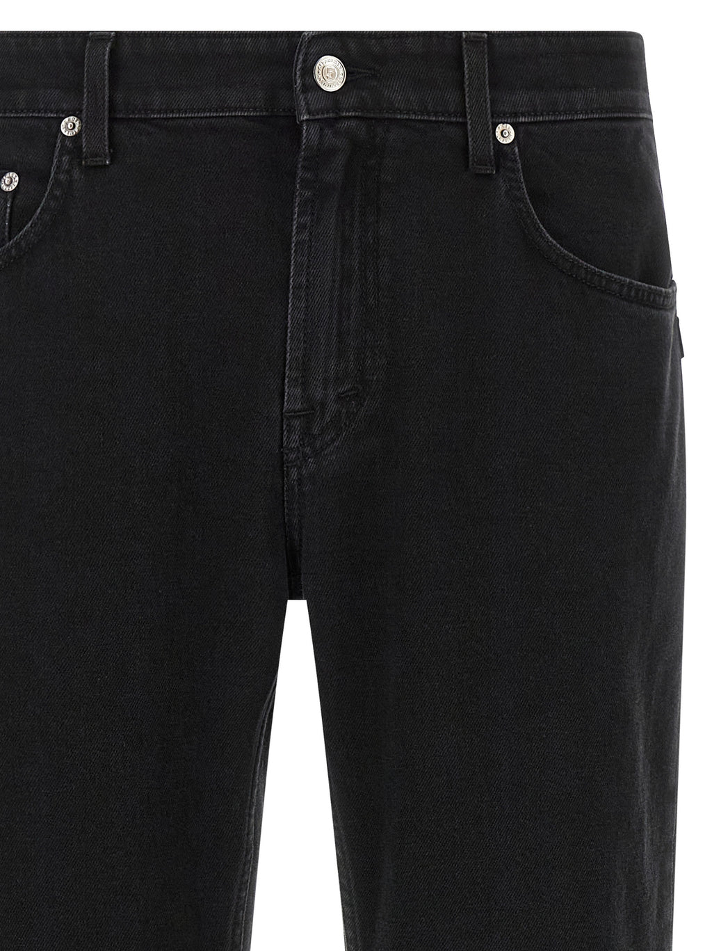 Department 5 Black Cotton Cropped Jeans