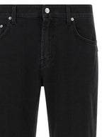 Department 5 Black Cotton Cropped Jeans
