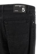 Department 5 Black Cotton Cropped Jeans