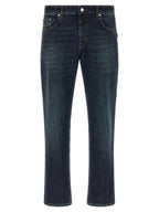 Department 5 Blue Cotton Cropped Jeans