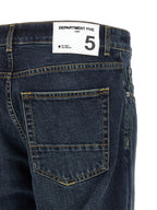 Department 5 Blue Cotton Cropped Jeans