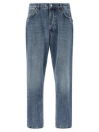 Department 5 Blue Cotton Tapered Jeans