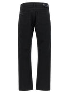 Stone Island Black Cotton Straight-Leg Jeans