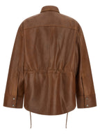 Haikure Brown Lambskin Blouse