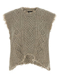 R13 Gray Wool Sleeveless Jacket