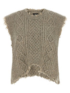 R13 Gray Wool Sleeveless Jacket