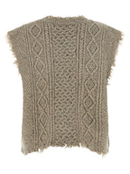 R13 Gray Wool Sleeveless Jacket