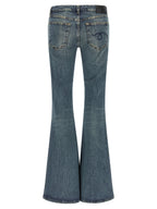 R13 Blue Cotton Flared Jeans