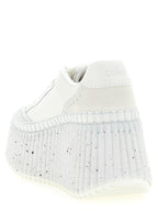Chloé White Polyester Wedge Sandals