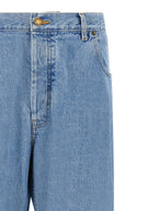 Thom Browne Blue Cotton Straight-Leg Jeans