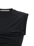 Alexander Wang Black Cotton Sleeveles T-Shirt