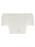 ANTONINO VALENTI White Viscose Sleeveles T-Shirt