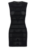 ANTONINO VALENTI Black Viscose Short Dress