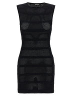 ANTONINO VALENTI Black Viscose Short Dress