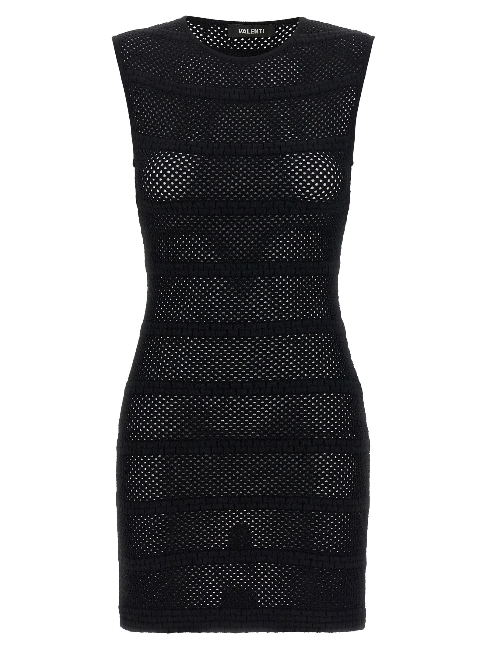 ANTONINO VALENTI Black Viscose Short Dress