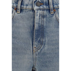 Golden Goose Blue Cotton Straight-Leg Jeans