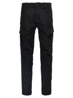 C.P. Company Black Cotton Cargo Pants