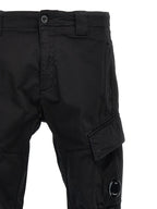 C.P. Company Black Cotton Cargo Pants