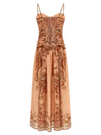 Zimmermann Multicolor Silk Midi Dress