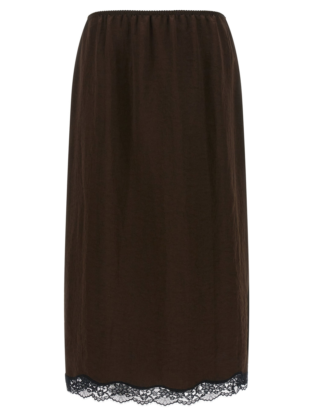 Twinset Brown Marabou Midi Skirt