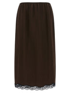 Twinset Brown Marabou Midi Skirt