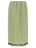 Twinset Bicolor Marabou Midi Skirt