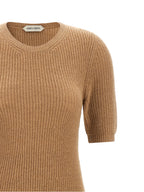 Alberta Ferretti Brown Cashmere Midi Dress