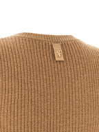 Alberta Ferretti Brown Cashmere Midi Dress