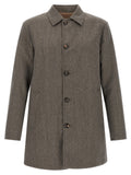 Pal Zileri Brown Wool Coat