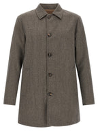 Pal Zileri Brown Wool Coat