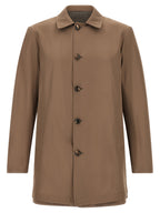 Pal Zileri Brown Wool Coat